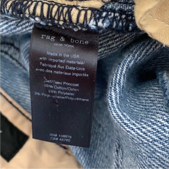 rag & bone Nihon Selv Two Tone High Rise Straight Leg Jean - Picture 11 of 15